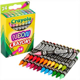 Crayola Neon 24 Color Crayon-Drawing And Coloring-Crayola-Star Light Kuwait
