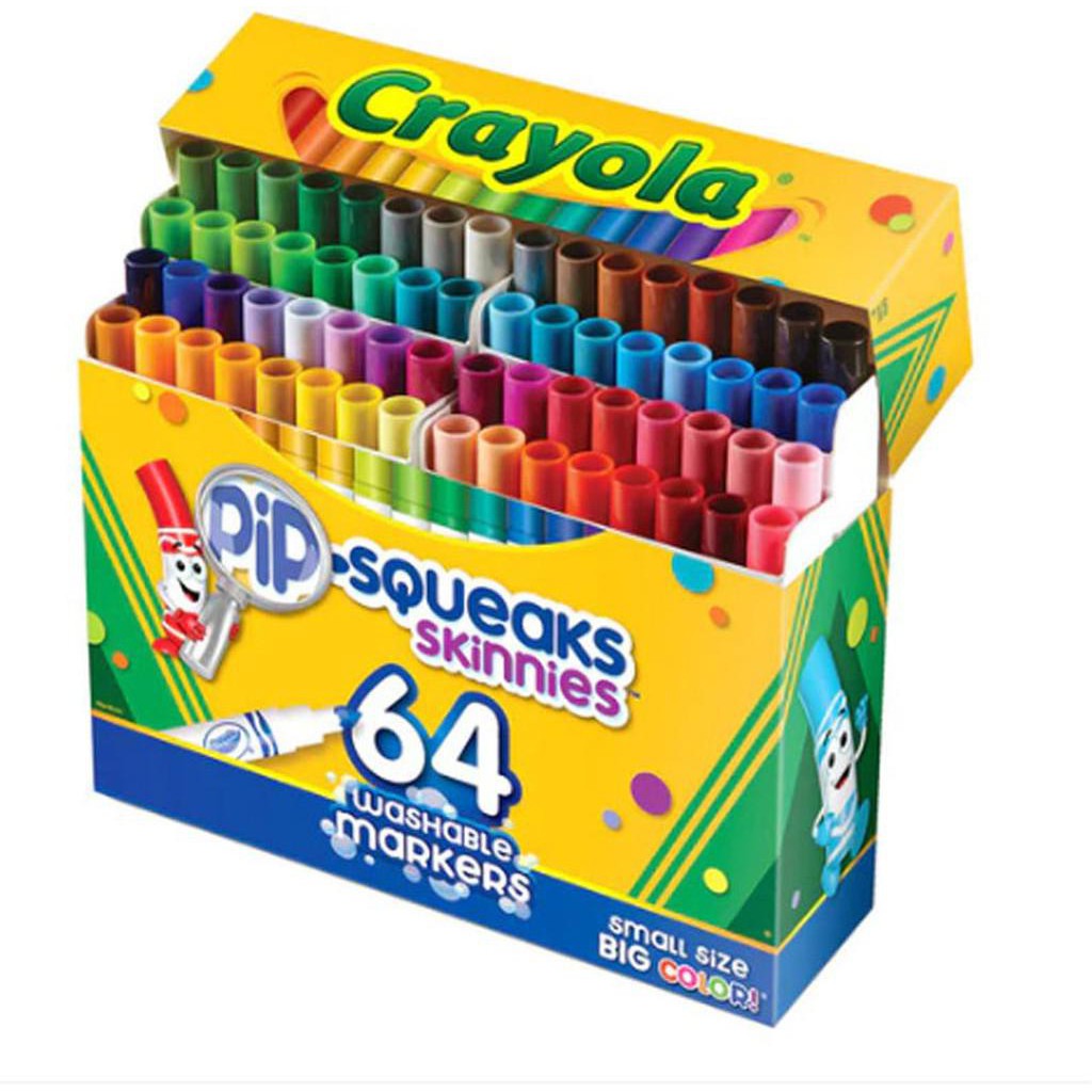 Crayola Pip-Squeaks Skinnies Washable Markers 64 Colors-Drawing And Coloring-Crayola-Star Light Kuwait