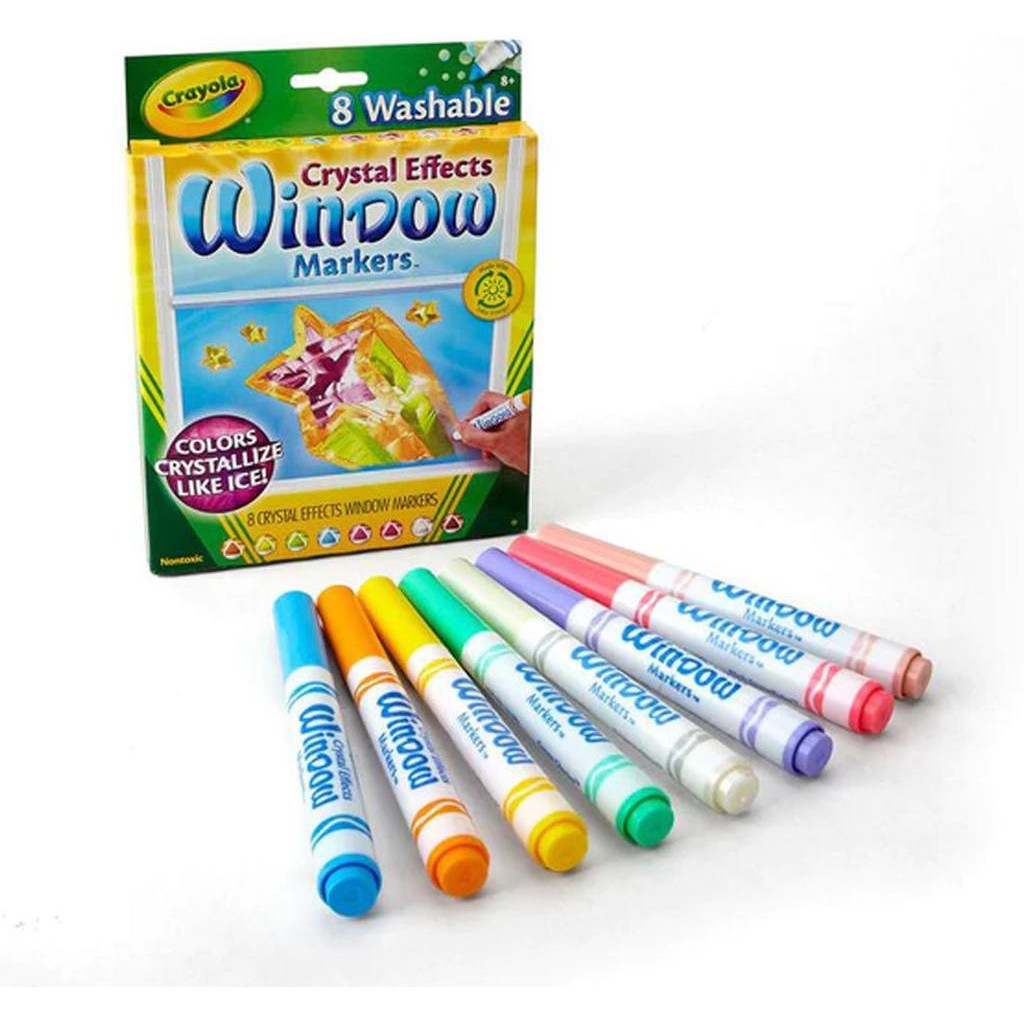 Crayola Window Markers 8 Colors – Star Light Kuwait