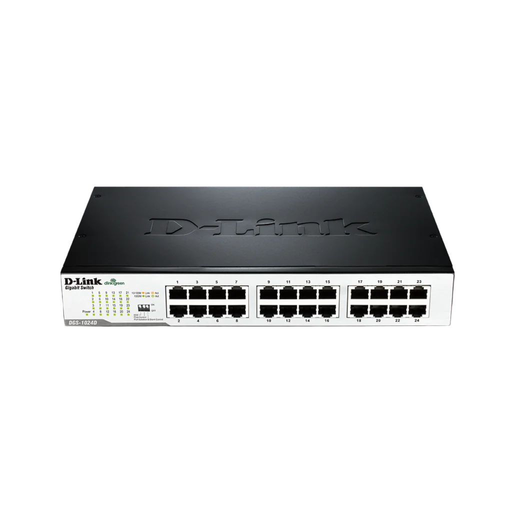 D-Link 24-Port Gigabit Unmanaged Desktop/Rackmount Switch Dgs-1024D ...