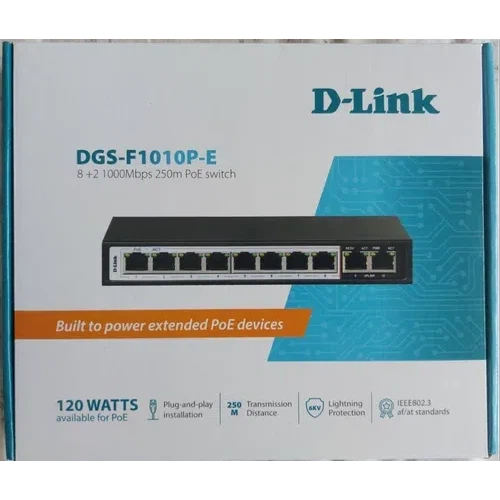 D-Link Poe Switch 10 Port 10/100 Unmanaged Des-F1010P-Dlink Poe Switches-D-Link-Star Light Kuwait