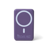 SIAMagOn SIPBMG8LD-PR Magnetic power bank PD 20W-Wireless Charging 15W With LED Light 8000Mah - Purple