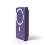 SIAMagOn SIPBMG8LD-PR Magnetic power bank PD 20W-Wireless Charging 15W With LED Light 8000Mah - Purple