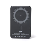 SIA MagOn Magnetic power bank metal Body PD 20W-Wireless Charging 15W 10000Mah black