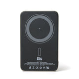 SIA MagOn Magnetic power bank metal Body PD 20W -Wireless Charging 15W5000Mah natural Titanume