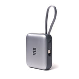 SIA Volt Link SIPB35WTC-GR POWER BANK 10K Mah 35W PD/PPS WITH BUILT IN TYPE-C CABLE GRAY