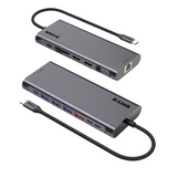 موزع USB-C متعدد الوظائف من دي-لينك 14 في 1 - USB-C / USB-A3.1 / USB 3.0 / HDMI / Gigabit RJ45 