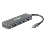 D-Link 6-in-1 USB Adapter - USB-A 3.1 / USB-C 3.1 / HDMI