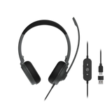 Dahua VCS-ER200 Wired Headset, Dual microphone, AI Noise Reduction, 20Hz~20kHz Frequency Rate - Black