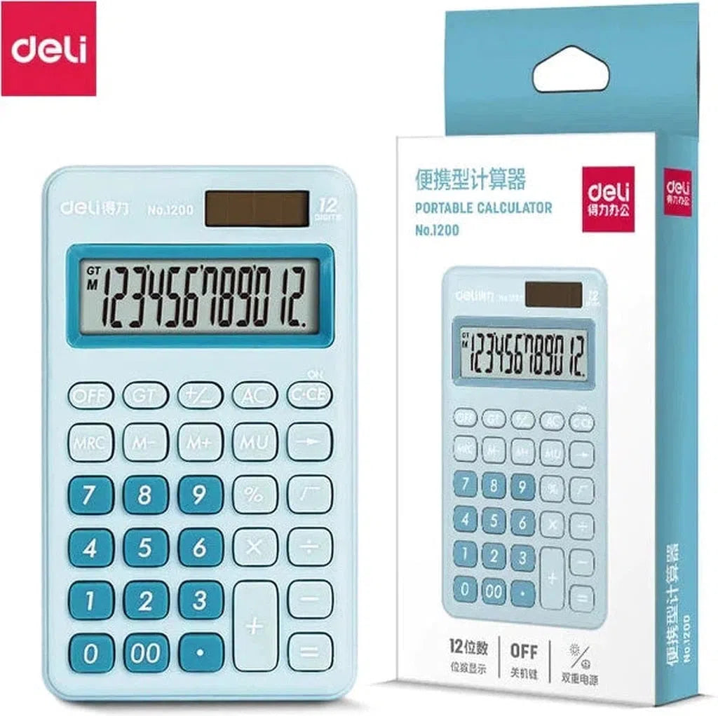 Deli Calculator 1200-Calculators-Deli-Star Light Kuwait