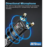 Digital Voice Recorder with Playback, 64GB | Audio Recorder for Lectures Meetings, MP3 Player