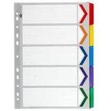 Divider 1To5 Without Number Colour-Filiing Accessories-Other-Star Light Kuwait