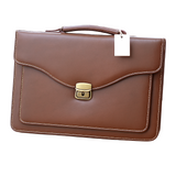 Documents Leather Bag Brown