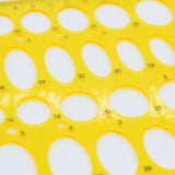 Drawing Template Measuring Ruler Oval Shape Yellow