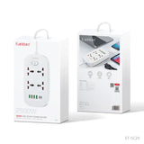 Earldom ET-SC29 Antistatic Power Socket - 4-Way / 2500W / USB-A / USB-C / White