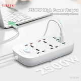 Earldom ET-SC29 Antistatic Power Socket - 4-Way / 2500W / USB-A / USB-C / White