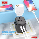 محول السفر الدولي Earldom LC17 USB مع محول من النوع C إلى USB 3.0