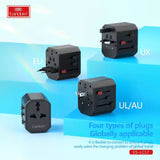 محول السفر الدولي Earldom LC17 USB مع محول من النوع C إلى USB 3.0