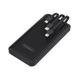 Earldom PB-41 Backup Phone Charger Powerbank - 10000mAh / LCD / Lightning / Type-C / Micro / USB - Black