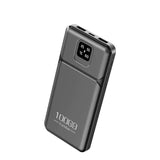 شاحن هاتف احتياطي من إيرلدوم PB64 - سعة 10000 مللي أمبير / شاشة LCD / منفذ Type-C / منفذ USB - أسود