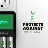 Energizer / Battery charger, Rechargeable AA and AAA battery charger, Black