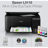 Epson Ecotank L3110 All In One Ink Tank Printer Black-Printers-Epson-Star Light Kuwait