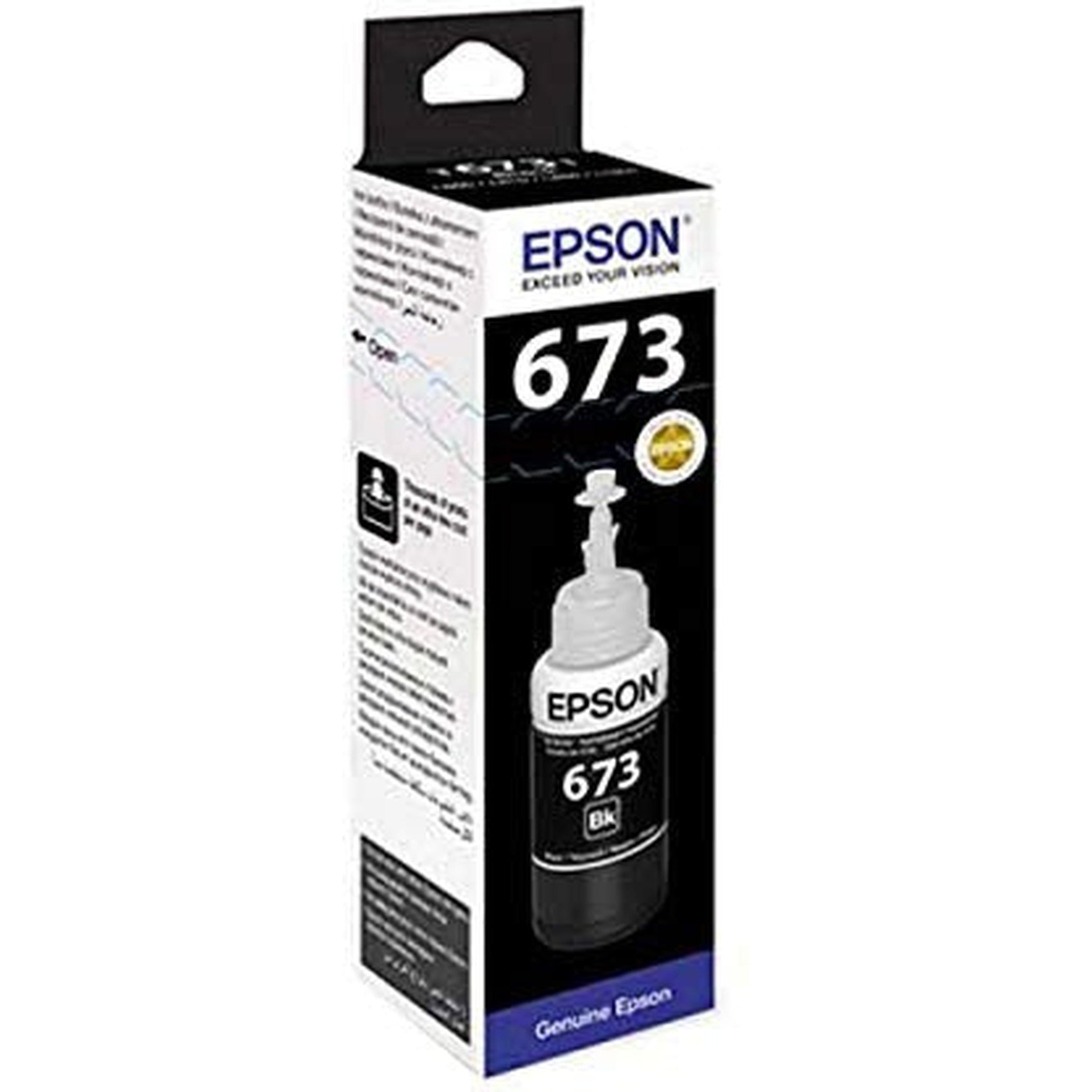 Epson T6731 Black Ink Bottle 70Ml-Inks And Toners-Epson-Star Light Kuwait