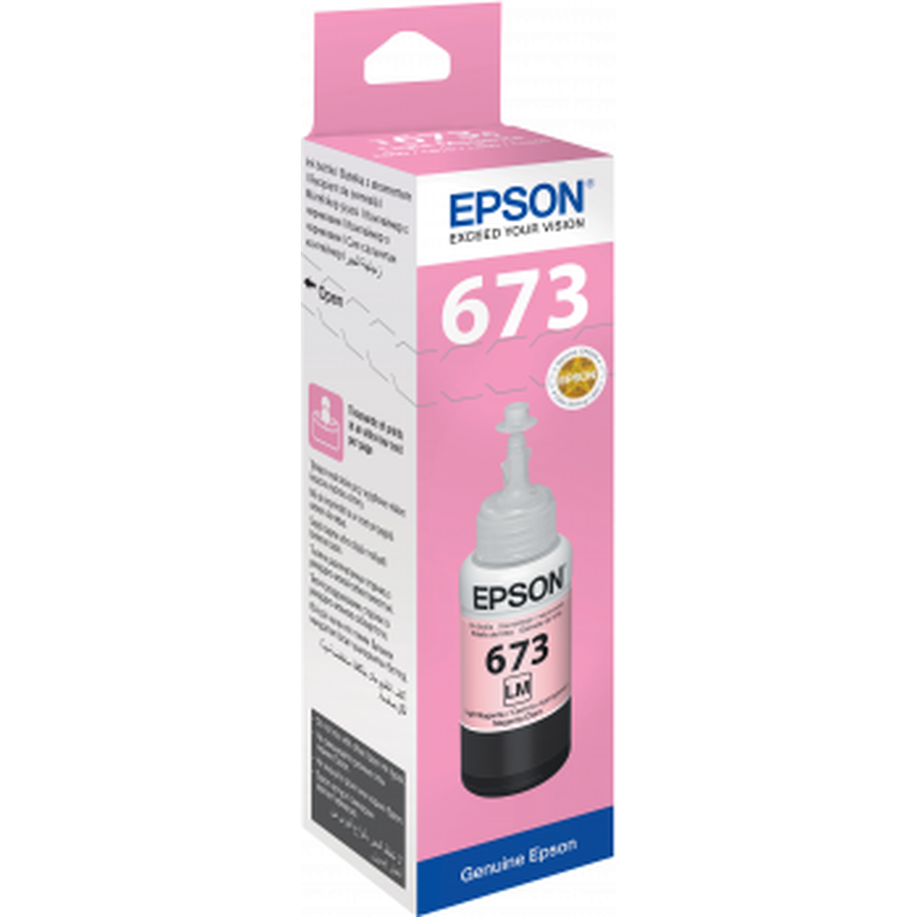 Epson T6736 Light Magenta Ink Bottle 70Ml-Inks And Toners-Epson-Star Light Kuwait