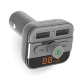 Porodo FM Transmitter and Fast Charging Car Charger- 3.4 amp / 15W / Black