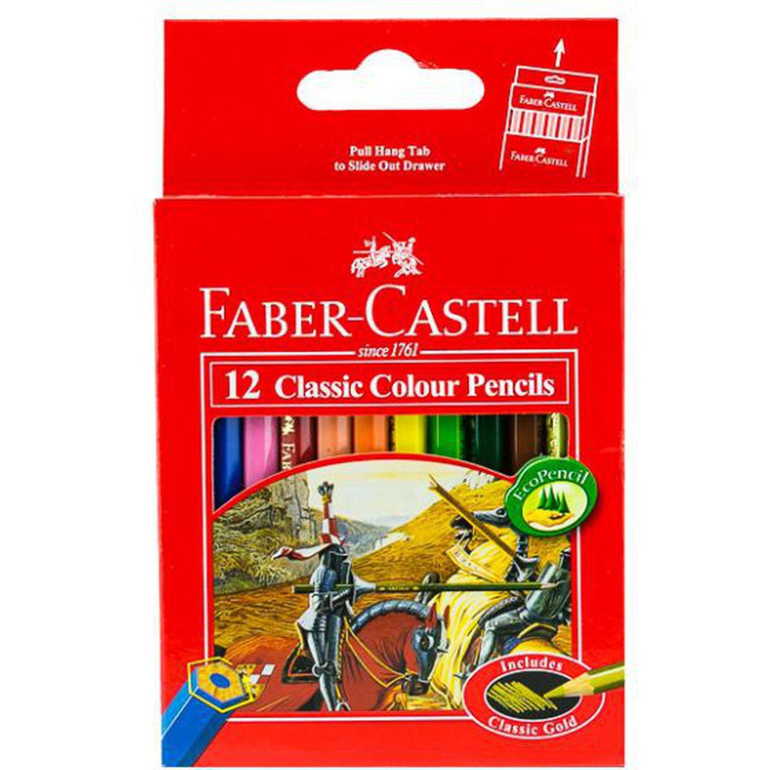 Faber Castell-Classic Color Pencil 12 Colors (Half Size)-Pencils-Faber Castell-Star Light Kuwait