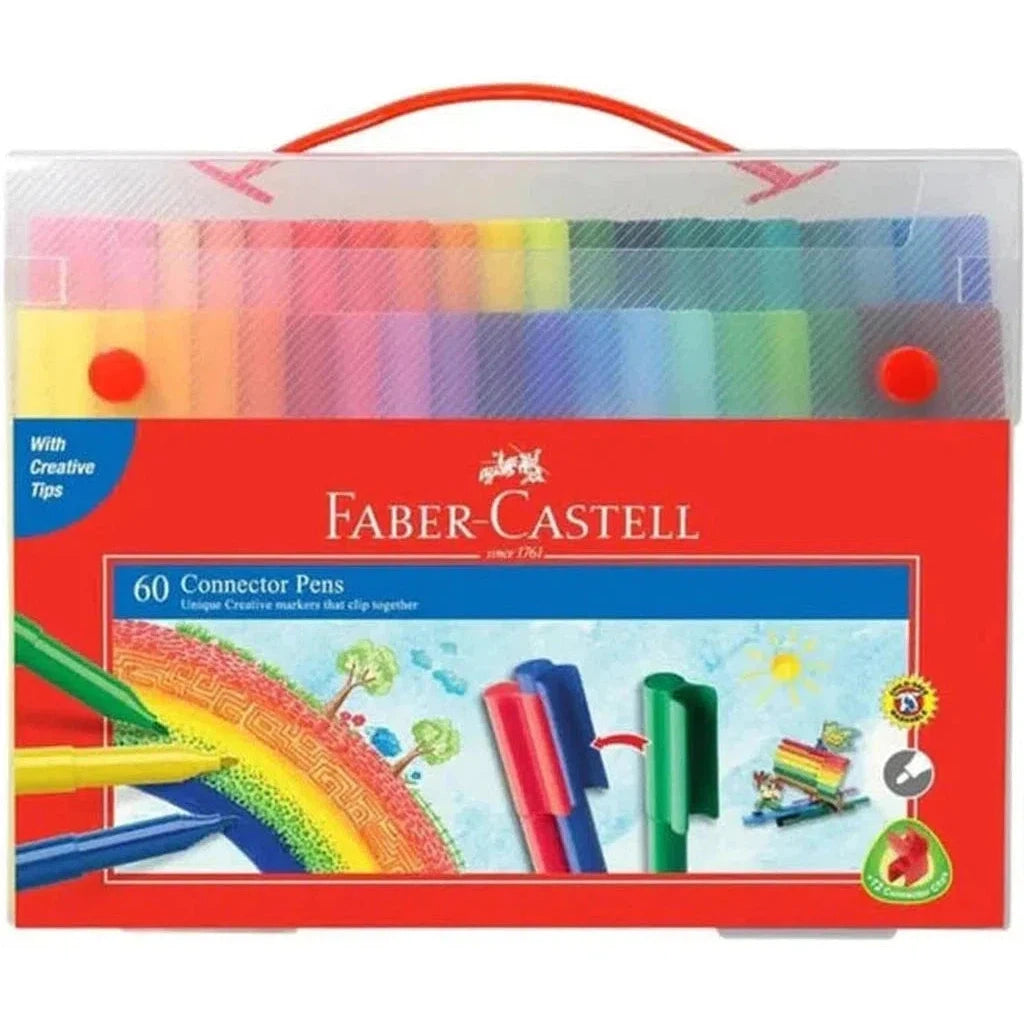 Faber Castell Connector Markers 60 Colors-Drawing And Coloring-Faber Castell-Star Light Kuwait