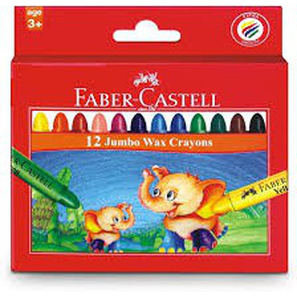 Faber Castell Jumbo Wax Crayons 12 Pieces-Drawing And Coloring-Faber Castell-Star Light Kuwait