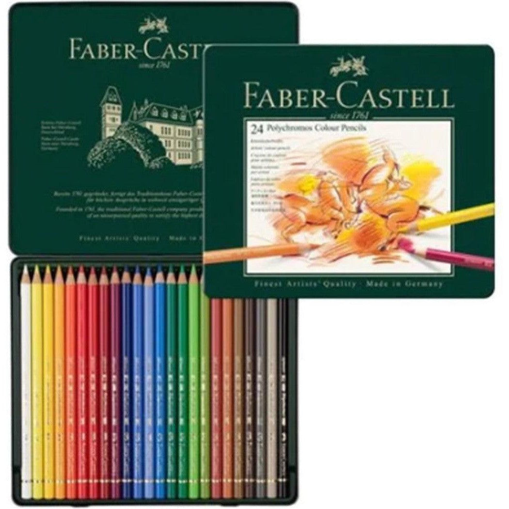 Faber Castell Polychromos Colour Pencils 24 Colors-Pencils-Faber Castell-Star Light Kuwait