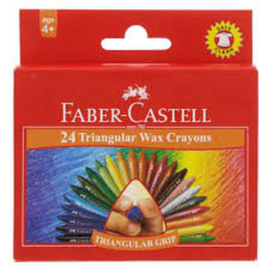 Faber Castell Triangular Wax Crayons 24 Pieces-Drawing And Coloring-Faber Castell-Star Light Kuwait
