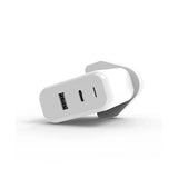 شاحن فيلتك السريع المزدوج - شاحن إلكتروني PD بقوة 30 واط + كابل USB-C إلى Lightning بطول 180 سم / أبيض
