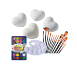 Foam Heart Shaped Solids White Bundle