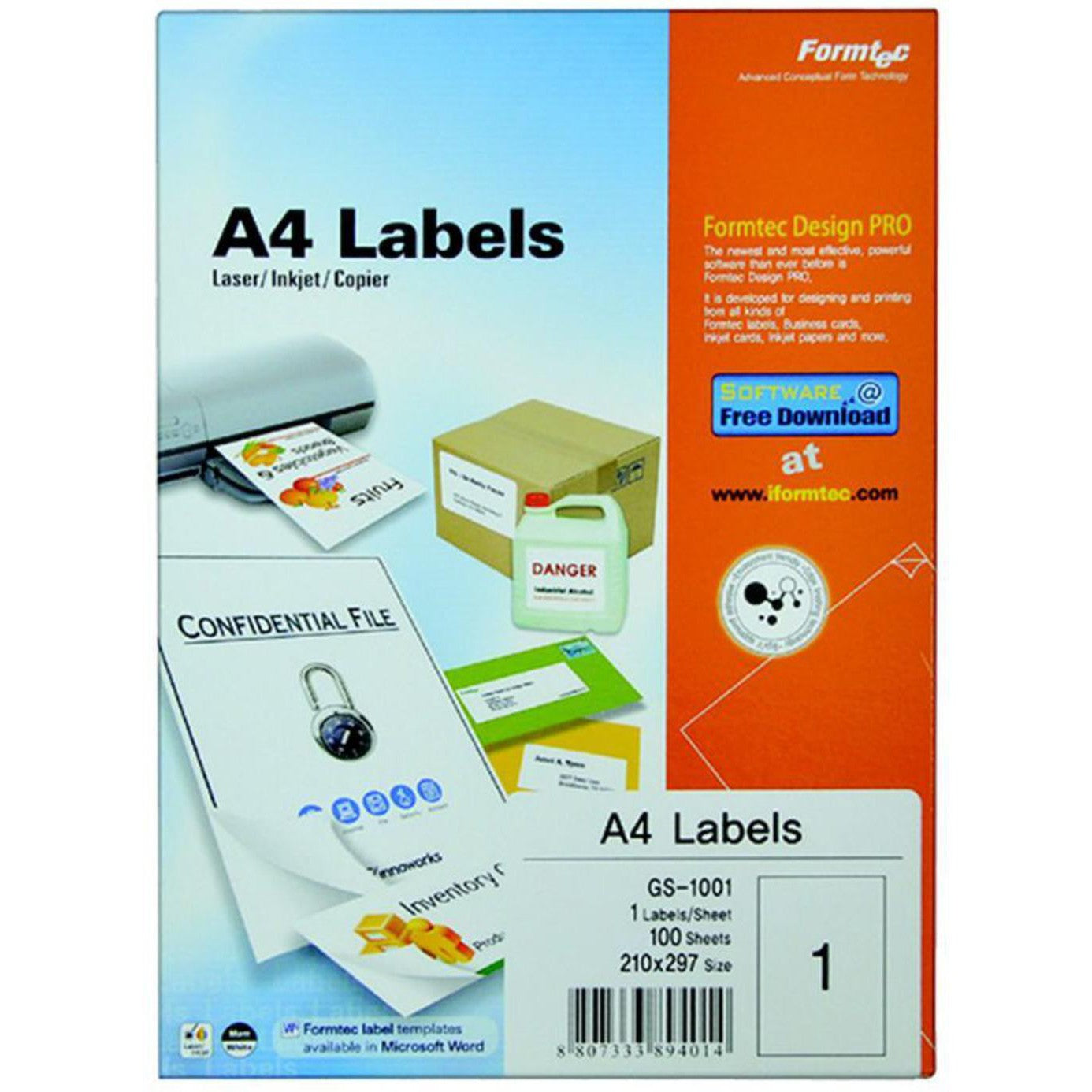 Formtec Labels A4 297X210Mm Labels Gs-1001-Labels-Other-Star Light Kuwait