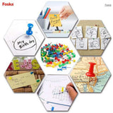 Foska Colored Plastic Push Pins 25Mm (100Pcs/Packet)-Pins And Clips-Foska-Star Light Kuwait