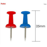 Foska Colored Plastic Push Pins 25Mm (100Pcs/Packet)-Pins And Clips-Foska-Star Light Kuwait