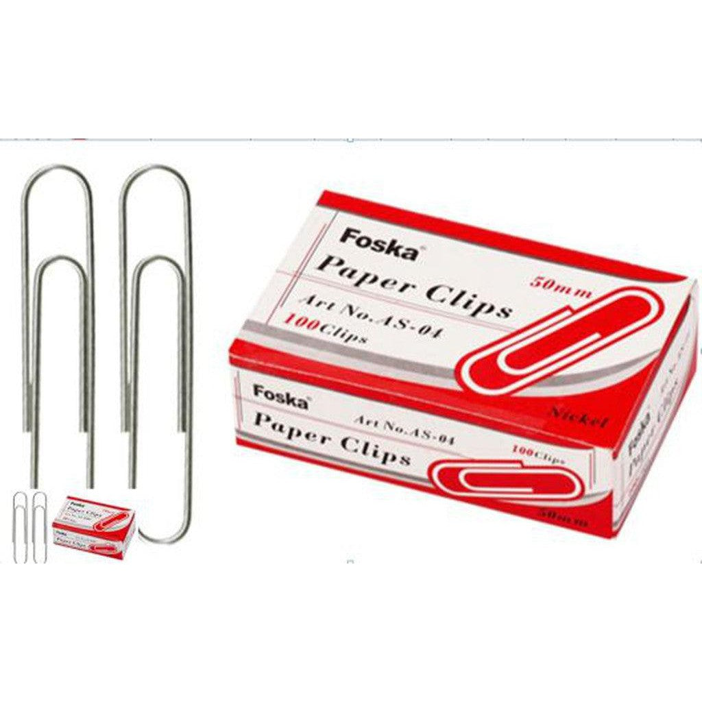 Foska Paper Clips Size 50Mm-Pins And Clips-Other-Packet-Star Light Kuwait