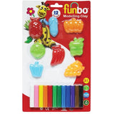 Funbo Modeling Clay 12 Colors (8 Moldes)-Clay Modelling-FUNBO-Star Light Kuwait