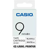 Casio 9Mm Black-On-White Standard Label Tape (Xr-9We1)
