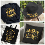 Gold PVC Heat Transfer Vinyl Sticker Roll – 50cm x 1m