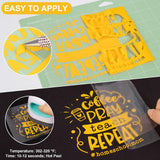 لفة ملصقات فينيل نقل حراري من البولي يوريثان المرن PVC باللون الأصفر الذهبي - 50 سم × 1 متر