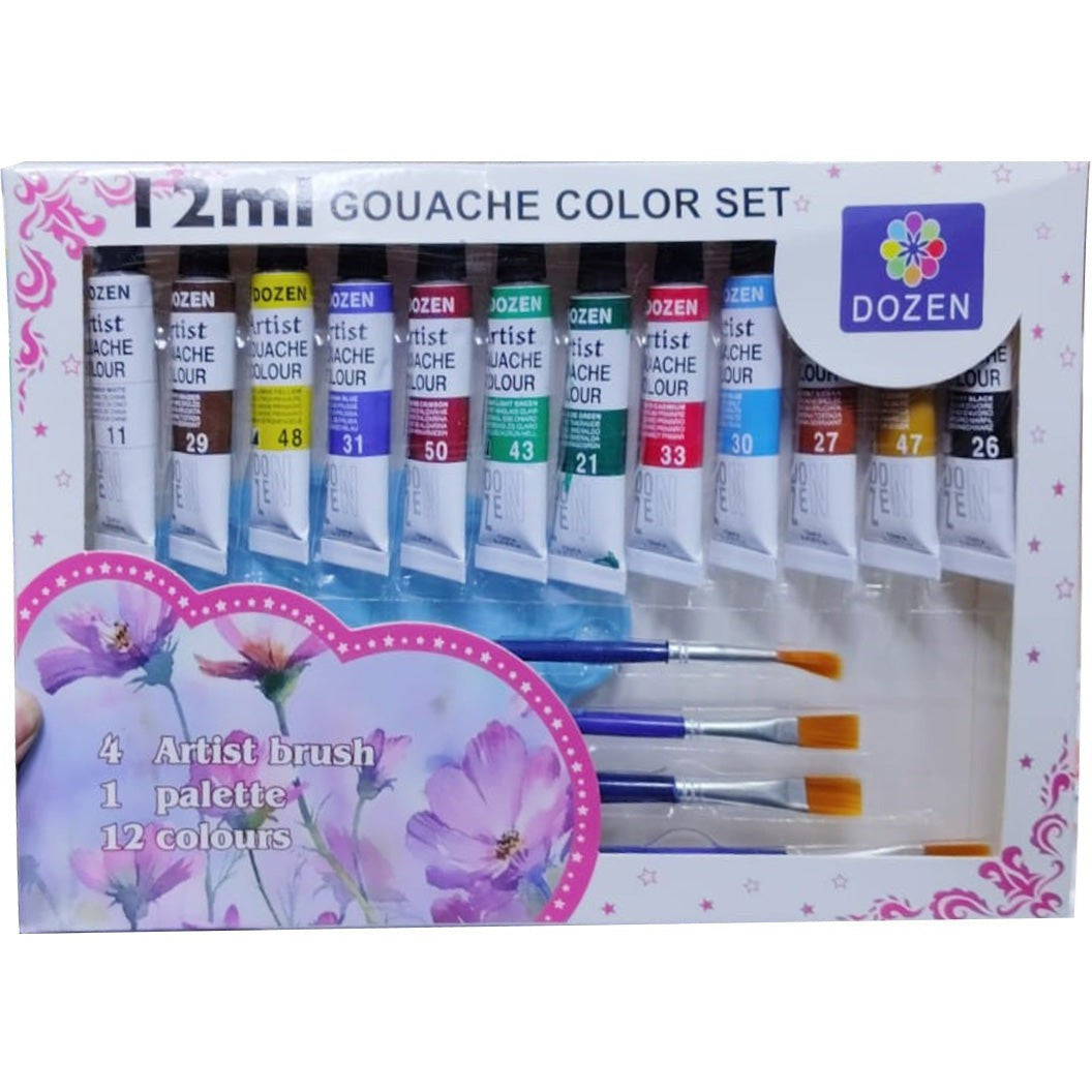 Gouache Colour Paint Tube Set Of 12-Drawing And Coloring-Other-Star Light Kuwait