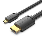 HDMI-D to HDMI-A 4K HD Cable 2M Black
