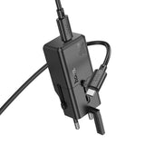 HOCO AC25 Universal Portable Travel Plug with USB C to C Cable