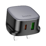 شاحن حائط HOCO CS32B Rich مع كابل USB-C - USB-C / USB-A / أسود