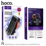 HOCO DB33 Solar Charging Portable Power Bank 30000mAh – Black