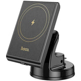 HOCO HW20 Precious magnetic wireless fast charging car holder (center console) - Black - Star Light Kuwait